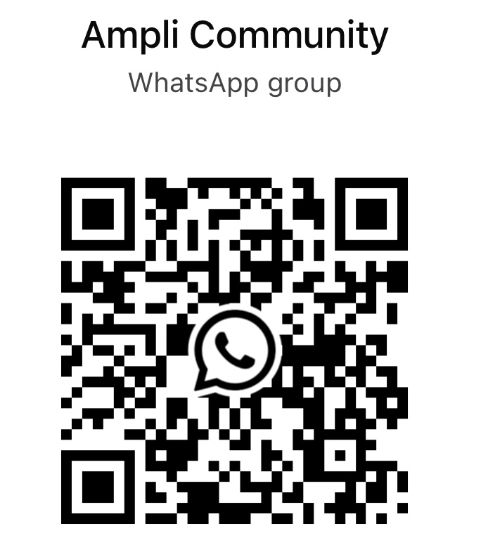 Scan to join Ampli WhatsApp Community